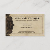 Viktorianische Steampunk lederne Visitenkarte (Rückseite)