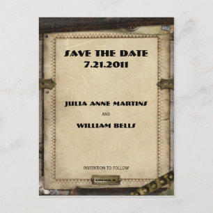 Viktorianische Steampunk Save the Date Postkarten