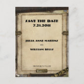 Viktorianische Steampunk-Save the Date Postkarten (Vorderseite)