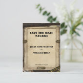 Viktorianische Steampunk-Save the Date Postkarten (Stehend Vorderseite)