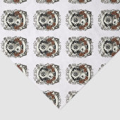 Viktorianische Steampunk-Tiefseetaucher-Rote Rosen Seidenpapier (Ausschnitt)