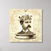 Viktorianische Steampunk-Uhrwerk Hirnmechanik Leinwanddruck (Vorderseite)