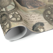 Viktorianische Steampunk-Vintage Decoupage Grunge Geschenkpapier (Rolleneckpunkt)