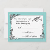 Viktorianische Steampunk Wedding RSVP Card (Vorderseite)