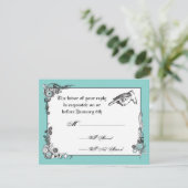 Viktorianische Steampunk Wedding RSVP Card (Stehend Vorderseite)