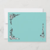 Viktorianische Steampunk Wedding RSVP Card (Rückseite)