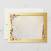 Viktorianische Steampunk Wedding RSVP Card Karte (Rückseite)