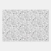 Viktorianische Steampunker Weiße und Schwarze Gäns Geschenkpapier Set (Vorderseite)