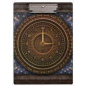 Viktorianische Steampunkuhr Klemmbrett (Vorderseite)