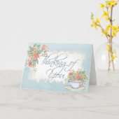 Viktorianische Stildenken Karte (Gelbe Blume)