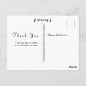 Viktorianische Stillleben Blume Rosa Rosen Danke Postkarte (Rückseite)