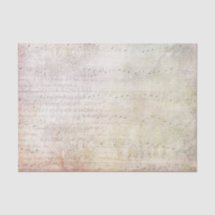 Viktorianische Stilmusik und verblichene Blume Seidenpapier