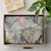 Viktorianische Stilvögel und Blume Seidenpapier (Geschenk)