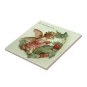 Viktorianische "Strawberry Fairy" im Garten mit Gr Fliese (Seite)