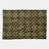 Viktorianische Streifen und Schneeflocken Geschirrtuch (Horizontal)