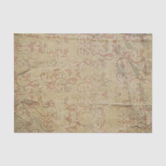 Viktorianische Stylescrolls und Blume Seidenpapier (Vorderseite)