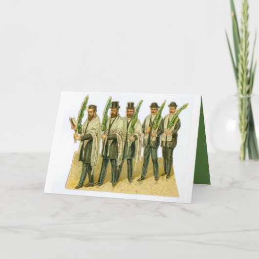 Viktorianische Sukkot-Karte Feiertagskarte (Vorderseite)