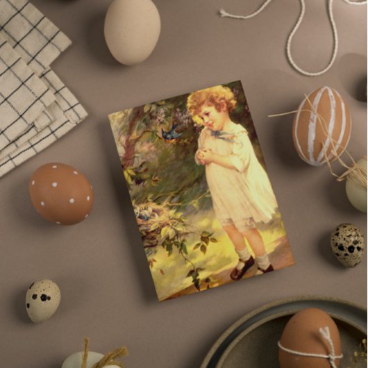 Viktorianische Süsse mit Vogelkarten Magnetkarte