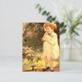 Viktorianische Süsse mit Vögeln Postkarte (Stehend Vorderseite)