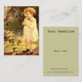 Viktorianische Süsse mit Vögeln Visitenkarte (Vorne/Hinten)