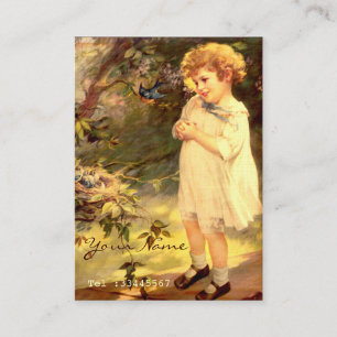 Viktorianische Süsse mit Vögeln Visitenkarte