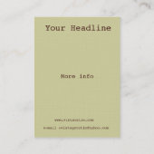 Viktorianische Süsse mit Vögeln Visitenkarte (Rückseite)