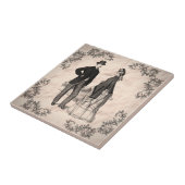 Viktorianische Szene Fliese (Seite)