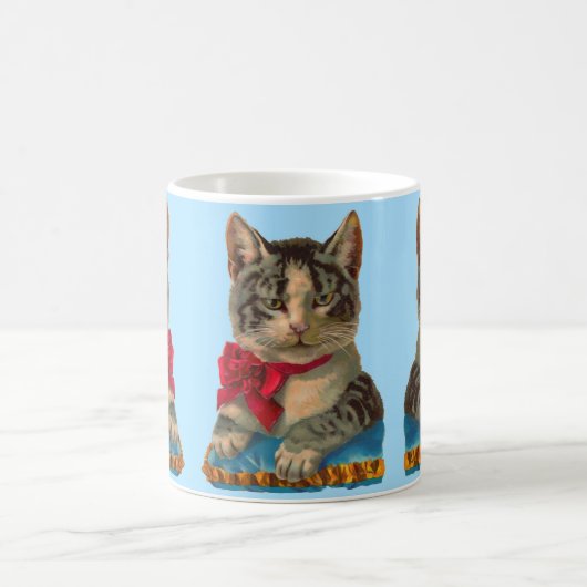 Viktorianische Tablet-Katze Kaffeetasse (Mittel)