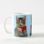 Viktorianische Tablet-Katze Kaffeetasse (Links)