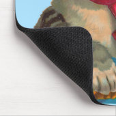 Viktorianische Tablet-Katze Mousepad (Ecke)