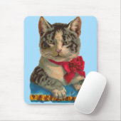 Viktorianische Tablet-Katze Mousepad (Mit Mouse)