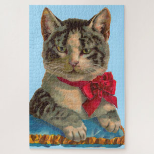 Viktorianische Tablet-Katze Puzzle