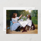 Viktorianische Tafelmännchen für Mädchen und Haust Postkarte (Vorne/Hinten)