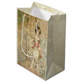 Viktorianische TanzGirl Notiztasche Mittlere Geschenktüte (Vorderseite Schrägansicht)