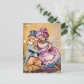 Viktorianische Tanzkarte Postkarte (Stehend Vorderseite)