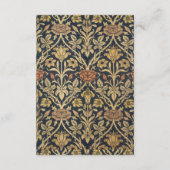 Viktorianische Tapestry William Morris Floral Wedd Begleitkarte (Rückseite)