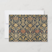 Viktorianische Tapestry William Morris Floral Wedd Save The Date (Rückseite)