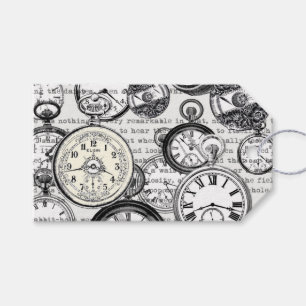 Viktorianische Taschenuhr Collage Alice Wunderland Geschenkanhänger