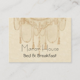 Viktorianische Tassels in Beige Visitenkarte