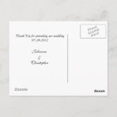 Viktorianische Tattoo Rose Vielen Dank Hochzeit Po Postkarte (Rückseite)