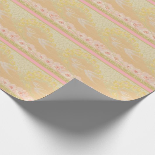 Viktorianische Tauben und Rose Geschenkpapier (Ecke)