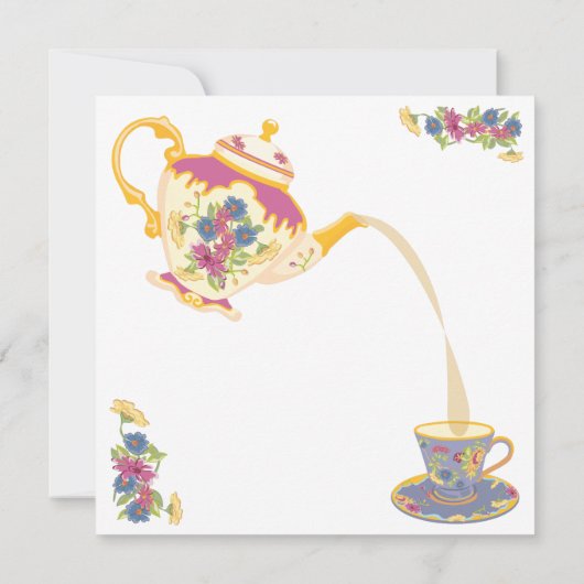 Viktorianische Tee-Tee-Party Einladung (Rückseite)