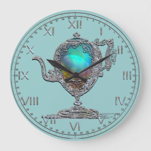 Viktorianische Teekanne Große Wanduhr