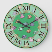 Viktorianische Teezeit große Uhr