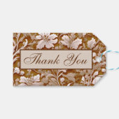 Viktorianische Terrakotta, floralfarbig Geschenkanhänger (Vorderseite (Horizontal))