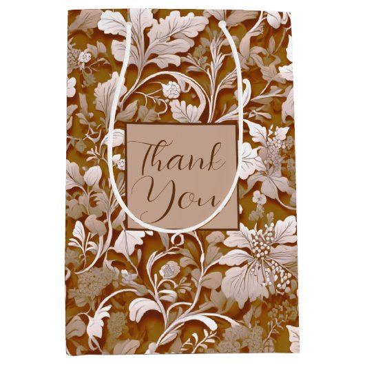 Viktorianische Terrakotta, floralfarbig Mittlere Geschenktüte (Vorderseite)