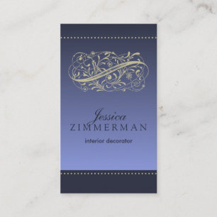 Viktorianische Thistle Blue Business Card Visitenkarte