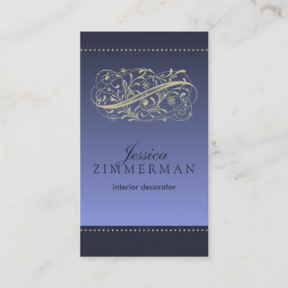 Viktorianische Thistle Blue Business Card Visitenkarte