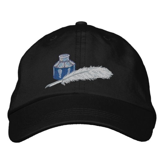 Viktorianische Tinte und Fertigpen Bestickte Baseballkappe (Vorderseite)