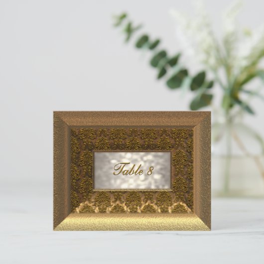 Viktorianische Tischnummer-Karte anzeigen Postkarte (Stehend Vorderseite)